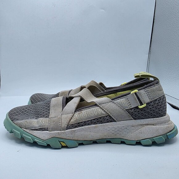 Timberland Garrison Trail Women Size 8.5 Grey Turquoise Slip On Sandals Sneakers - Picture 13 of 13